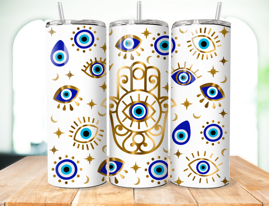 Hamsa Evil Eye Tumbler