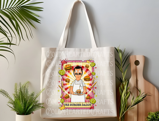 Tarot Burger Daddy Canvas Tote