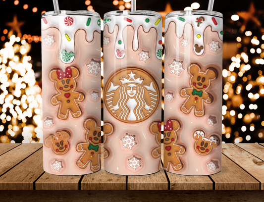 Mouse Gingerbread Christmas Tumbler