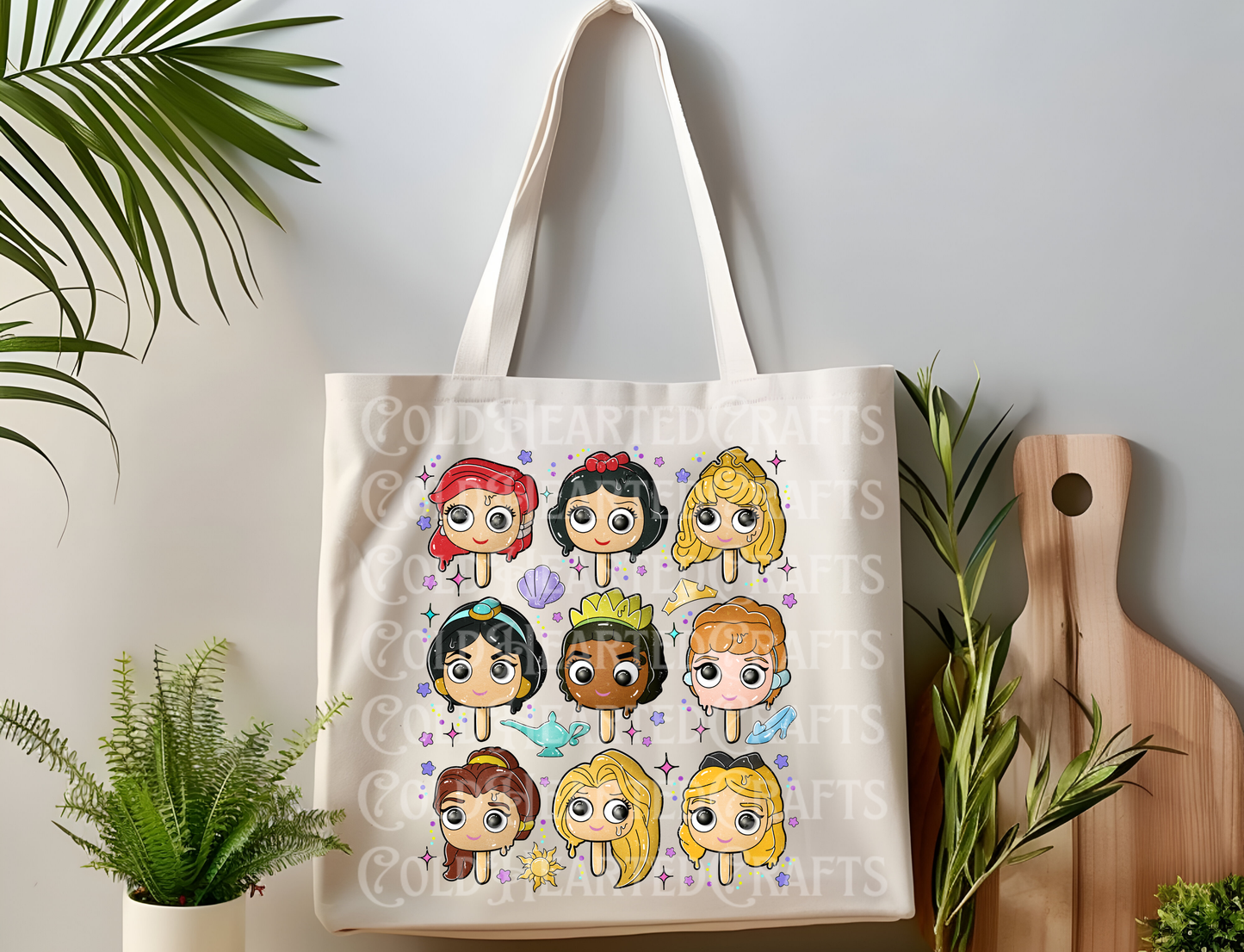 Princess Popsicle Canvas Tote