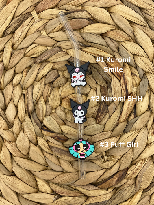 Kawaii Bad Kitty Straw Charms