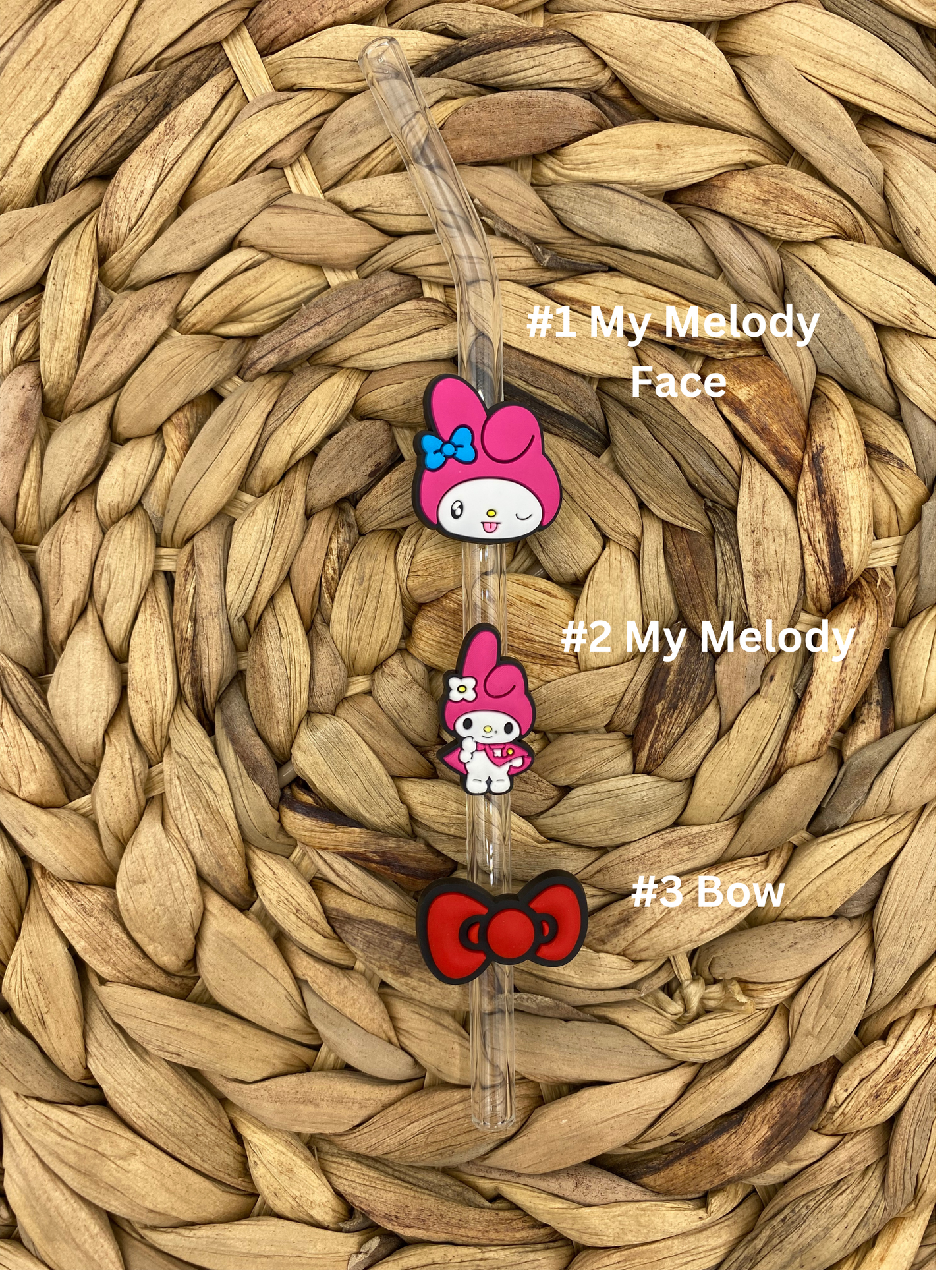 My Melody Straw Charms