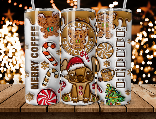 Merry Stitchmas Gingerbread Tumbler