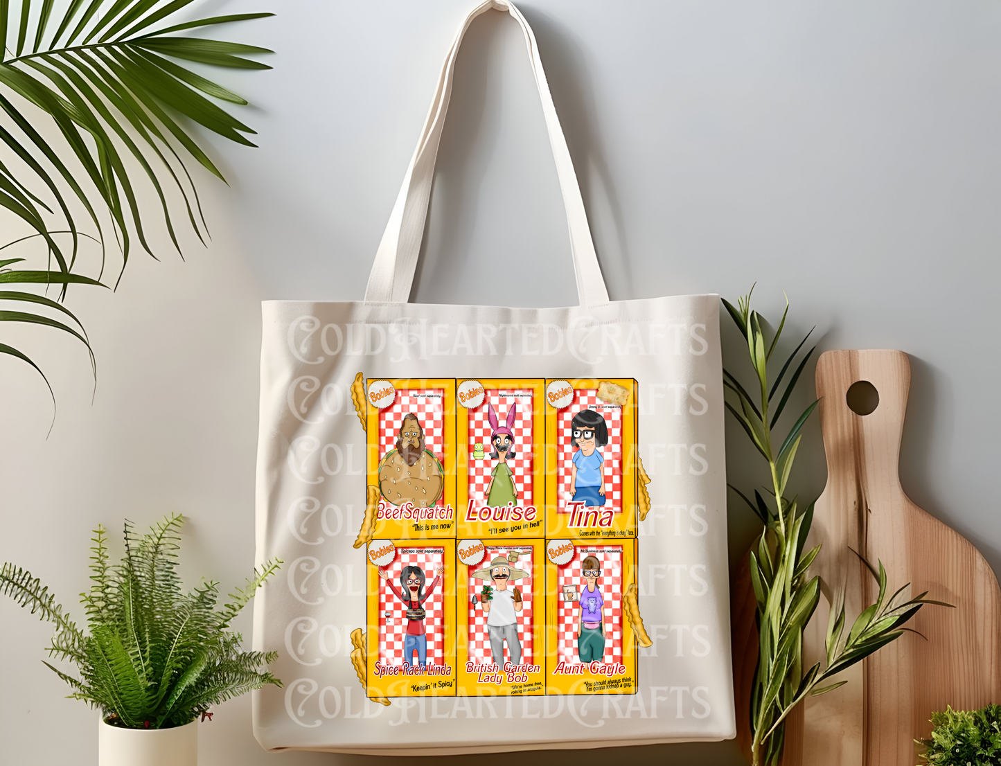 Bobies Collage Canvas Tote