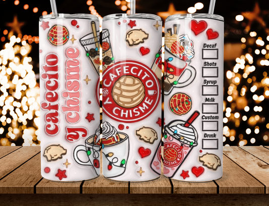 Cafecito Y Chisme Christmas Tumbler