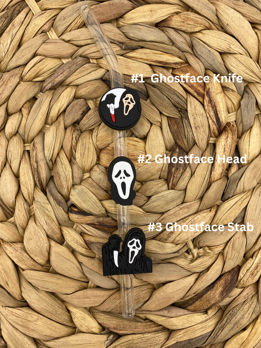 Scream / Ghostface Straw Charms