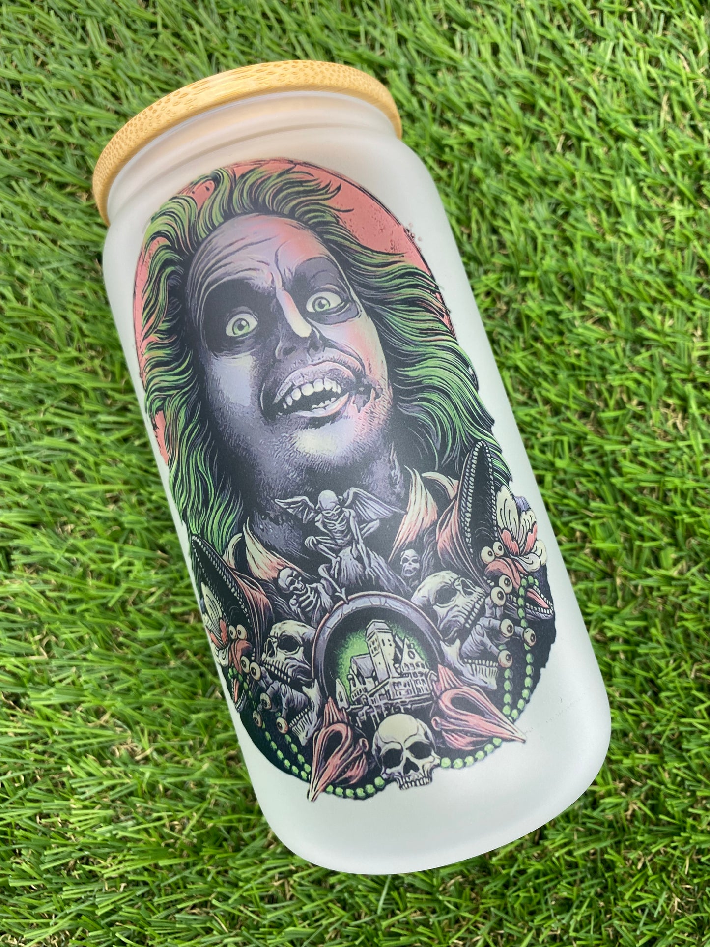 Beetle Juice Glass Can