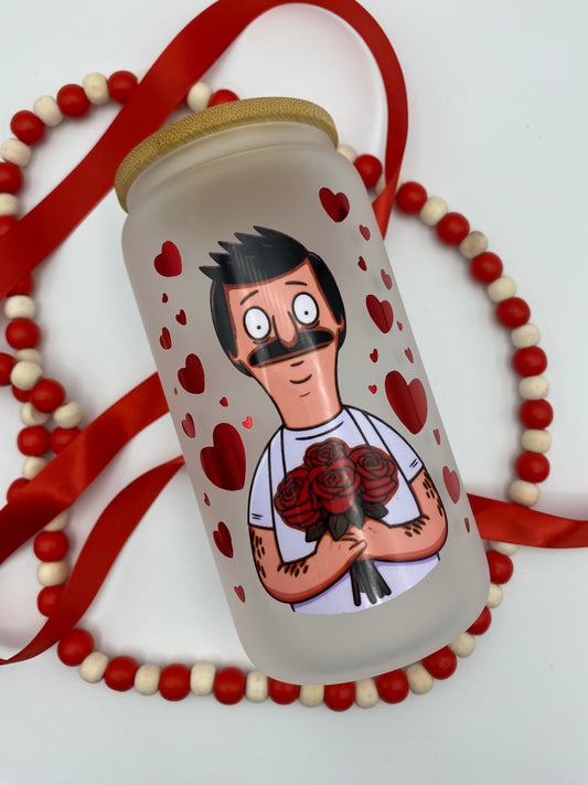 Bobs My Valentine Glass Can